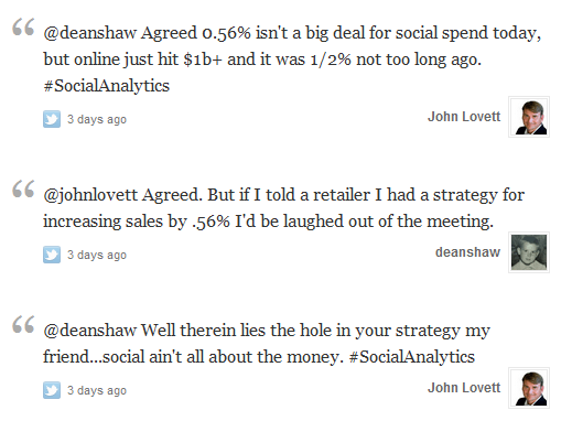 A Twitter debate between Dean and John Lovett